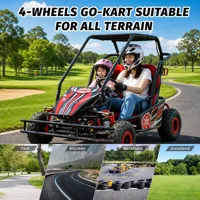 Kart électrique 2 places ApexJoy CROSSER E500-48V 500W homologué CE, buggy tout-terrain parent-enfant, kart utilitaire à batterie pour grossistes
