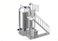 Système de mélange de liquides à double enveloppe en acier inoxydable de qualité alimentaire sur mesure, réservoir automatisé pour la préparation de yaourts et de boissons