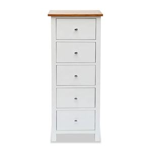 Cassettiera Alta e Stretta per Soggiorno, Mobile Contenitore in Legno per Camera da Letto, Comò a 5 Cassetti - Product Image 5