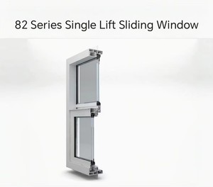 White Vertical <b>Sliding</b> UPVC Grille Window with Modern Design for Outdoor Use and Residential Building Application - Product Image 3