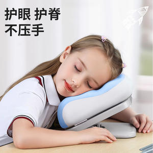 Oreiller en mousse à mémoire de forme en forme de U, fermeté moyenne, pliable, lavable en machine, pour les étudiants, utilisation en classe - Product Image 4