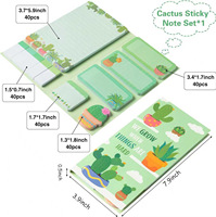 Schattige cartoon planten sticky notes set fruit melkthee notitieblokjes dagboek planner notitie stickers