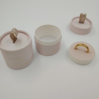 Boîtes d'emballage pour bijoux avec logo personnalisé, boîte ronde, tube en carton pour bijoux