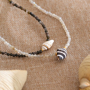 XY 860 Zomer Kraag Sieraden <span class=keywords><strong>2026</strong></span> RVS Schelp Ketting Handgemaakte Accessoires Wit Grijs Kristal Kraal Ketting - Product Image 4