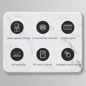 Ensembles <span class=keywords><strong>de</strong></span> meubles-lavabos <span class=keywords><strong>de</strong></span> <span class=keywords><strong>salle</strong></span> <span class=keywords><strong>de</strong></span> <span class=keywords><strong>bain</strong></span> en PVC au design moderne avec magnifique lavabo en céramique grise <span class=keywords><strong>et</strong></span> structure en acier inoxydable – Prix usine abordable - Product Image 6