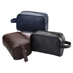 Custom Large Men's <b>Makeup</b> <b>Storage</b> Pouch Ostrich Zipper Waterproof PU Leather Travel <b>for</b> Bag Portable Cosmetic Bag Logo - Product Image 2