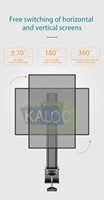 Support d'écran unique KALOC DZ100-J, support de moniteur d'ordinateur réglable en hauteur, support de bureau pour ordinateur portable de 17 à 32 pouces/2 à 9 kg