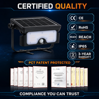 Lámpara Solar LED de Pared con Certificación CE, RoHS y Reach, Patentada, Impermeable IP65, para Uso Doméstico y Comercial