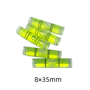 Venta Directa de Fábrica, Nivel de Burbuja Cilíndrico de 8x35 mm a Bajo Precio, Nivel de Vial de Acrílico PMMA con Líquido Amarillo-Verde - Product Image 1