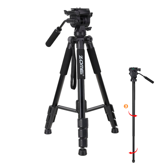 Tripod Height 170cm Professional High Quality Aluminum Alloy Tripod for DSLR Camera