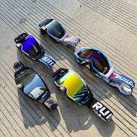 Lunettes de course tout-terrain personnalisées pour motocross, avec lentille anti-buée double couche à changement facile, protection UV 100% - Lunettes MX
