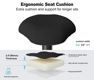 Lắc lư phân có thể điều chỉnh chiều cao đứng bàn ghế | ngồi đứng phân với 360 độ không trượt xoay Cơ Sở (Quả óc chó) - Product Image 5