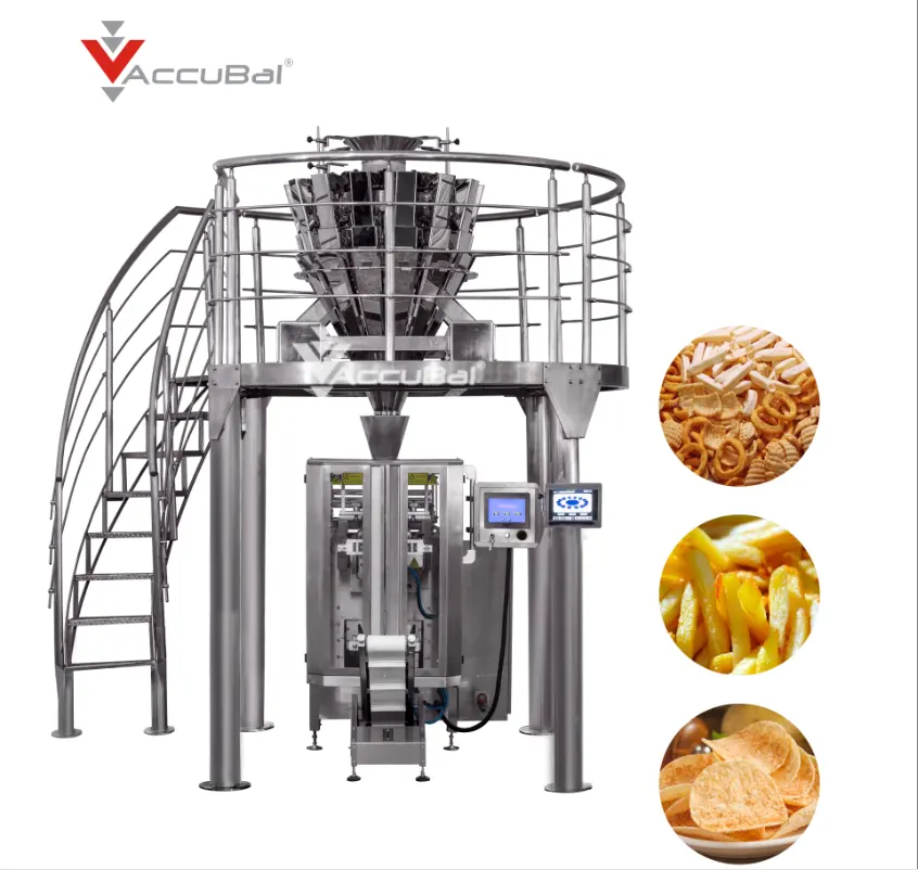 Pesatrici accubali chip multifunzione automatici patatine fritte snack confezionatrice pesatrice multitesta