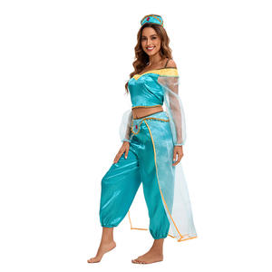 Disfraz de Princesa Jasmine, Disfraz de <span class=keywords><strong>Aladdin</strong></span>, Disfraz de Halloween, Disfraz Indio Femenino, Traje de Bailarina Regional, Cosplay de <span class=keywords><strong>Anime</strong></span> y Cuentos de Hadas - Product Image 4
