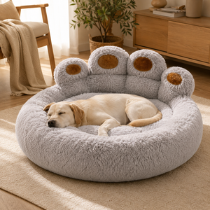 Pet Dog Bed for All Seasons Paw <b>Plush</b> Warm <b>Cat</b> Bed Comfortable for Small Large Dog Bed Design Dog Products - Product Image 2