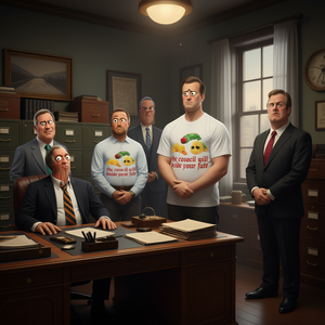 Camiseta con la frase 'El Consejo decidirá tu destino', camiseta divertida con meme, regalo sarcástico e irónico, camisetas con diseño de mal de omen. - Product Image 3