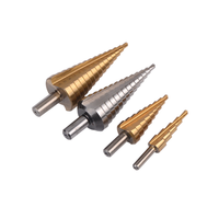 Foret étagé en acier HSS pour outils métalliques, foret central pour le perçage de quincaillerie, 4 pièces