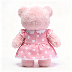 Ours en peluche <span class=keywords><strong>pas</strong></span> <span class=keywords><strong>cher</strong></span> avec robe tachetée, jouet en peluche animal personnalisé, ours en peluche doux en gros - Product Image 4