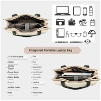 Sacs à main de luxe en cuir végétalien personnalisés 2026, ensemble de 2 pièces, grande capacité, pour femme, mallette pour ordinateur portable, sac fourre-tout de travail, sac à bandoulière, marque privée