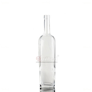 Bottiglia di Vodka in Vetro Super Flint Cilindrico da 500ml con Tappo in Sughero, Design Classico Shandong - Product Image 2