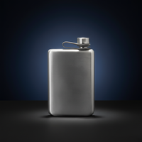 Bouteille d'eau plate unique OEM ODM A7 A5 A6, bouteille d'eau carrée mince et portable en acier inoxydable pour la vie moderne