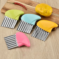 Wafel Bak Cutter Crinkle Cutter Mes Crinkle Aardappelsnijder Voor Kinderen Roestvrij Staal Golvende Chopper Voor Vegetarische Franse Aardappel