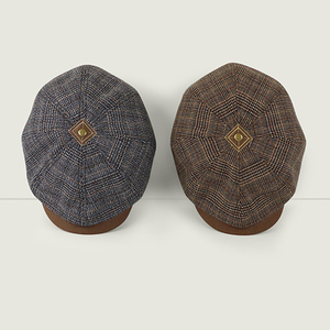 หมวกแก๊ปปีกสั้นลายสก็อตสำหรับผู้ชาย เหมาะสำหรับเล่นกีฬา ลำลอง ปาร์ตี้ ชายหาด ผ้าฝ้าย 100% ขายส่ง - Product Image 6