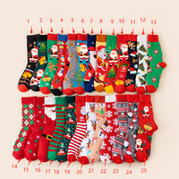 Chaussettes de Noël tendance unisexes de grande taille à motif de dessin animé respirantes pour l'hiver, en stock, nouvelle collection européenne américaine transfrontalière