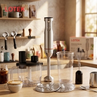 Mixeur Plongeant Multifonctionnel Personnalisé 1200W en Acier Inoxydable avec Commande par Bouton Poussoir et 21 Vitesses Variables