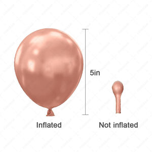 Vente en gros de nouveaux ballons en latex chromés <span class=keywords><strong>rose</strong></span> or Fungram M5 de 5 pouces, petits ballons pour <span class=keywords><strong>guirlande</strong></span> d'anniversaire, pour Noël et les fêtes - Product Image 2