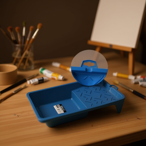 Palette de peinture en plastique bleue de 12 cm pour artistes et peintres Bandeja Pintor Azul - Product Image 2