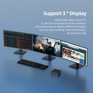 12th Intel Alder Lake N95 N100 3.4GHz N150 DDR5 NVMe Win11 4K UHD HTPC Dual HD-MI RJ45 LAN Office OEM <strong>Mini</strong> PC <strong>Computer</strong> - Product Image 5