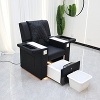 Équipement de salon de beauté de luxe sans plomberie, fauteuil de soin des pieds, spa, chaise de pédicure moderne inclinable électrique sans plomberie