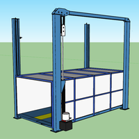Ascenseur hydraulique de voiture de garage électrique vertical à quatre poteaux approuvé CE