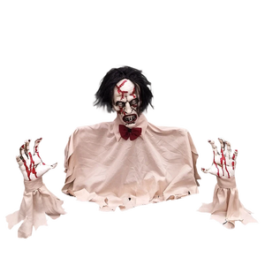 Decoración de Halloween animado Ground Breaker Skeleton Witch Reaper con ojos iluminados y sonido aterrador - Product Image 1