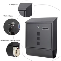 Boîte aux lettres murale extérieure en acier inoxydable de style européen et américain, étanche et verrouillable, service OEM/ODM personnalisé