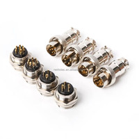 Conector de Aviación RP GX16 de 4 Pines, Conector de 3, 4, 5, 6, 7 y 8 Pines, Enchufe Macho Recto Inverso, Conector Hembra