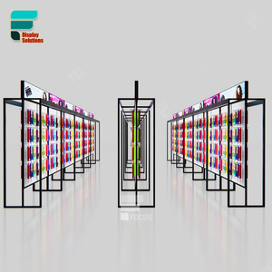 Beauty <span class=keywords><strong>Store</strong></span> mensola barbiere Hair Display scaffali per negozio al dettaglio con luce Beauty Supply - Product Image 5