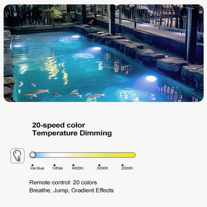 Lumière <span class=keywords><strong>stroboscopique</strong></span> sous-marine en acier inoxydable 304, luminaires LED sous-marins IP68 pour piscine, <span class=keywords><strong>fontaine</strong></span>, éclairage multicolore 6 couleurs - Product Image 2