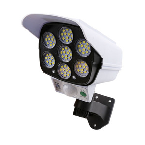 Lampe murale solaire 77 LED avec caméra de surveillance factice sans fil, détection de mouvement humain, télécommande - Product Image 2