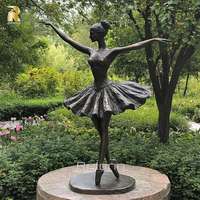 Sculptures de ballerines dansantes en bronze coulé grandeur nature pour l'extérieur, à vendre