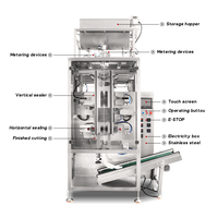 Machine d'emballage VFFS entièrement automatique à 4 voies pour sachets de forme irrégulière de gel liquide sportif, idéale pour les suppléments énergétiques isotoniques