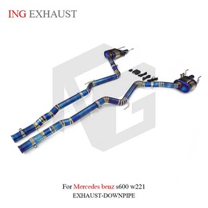 Ing hợp kim titan hệ thống ống xả catback cho Mercedes Benz S600 w221 Muffler với van Chất lượng cao Tự động chuyển các bộ phận đường ống - Product Image 4