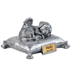 Urna conmemorativa para mascotas grabada personalizada con alas de Ángel para perro durmiente, contenedor personalizado para cenizas de mascotas para gatos y perros - Product Image 3