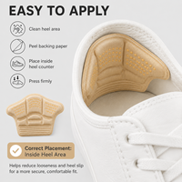Coussinets adhésifs ergonomiques incurvés anti-frottement pour talon, en mousse tissée, avec points antidérapants, 5mm 10mm, pour baskets, mocassins et bottes décontractées
