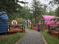 Kits de cabane en rondins AH-FC5066 maison préfabriquée hôtel de villégiature pour petite maison de luxe