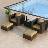 Vente en gros KD Structure usine imperméable extérieur Patio coin meubles de haute qualité loisirs luxe hôtel moderne jardin canapé