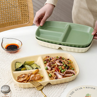 Assiette en porcelaine de style japonais moderne et minimaliste, assiette de petit-déjeuner pour enfants, résistante au micro-ondes, créative pour la maison