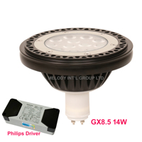 GX8.5-foco LED de 14W COB 24 dergee CDMR, lámpara de 12W, CDM-R111, 10W, con bombilla interna externa de 277v y 120V