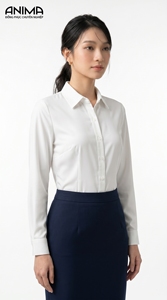 เสื้อเชิ้ตผู้หญิง 50% ผ้าไผ่ 50% ไมโครไฟเบอร์ ไม่ต้องรีด ทรงเข้ารูป แต่งกระดุมปักลาย สไตล์สาวออฟฟิศ ผ้าฝ้ายทั้งตัว ไม่ถักทอ - Product Image 2